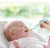Kidsme Baby Feeding Spoons, 2-Pack, Aquamarine, Food-Grade Silicone, 4m+