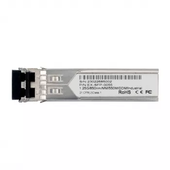 EXSYS EX-SFP-0055 SFP Transceiver LC Duplex Multimode 550m 1.25Gbps 850nm -40°C to 80°C