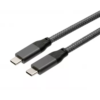 EXSYS USB 3.2 Gen 2x2 USB-C Cable, 20 Gbit/s, 5A, 100W, Grey Braided, 3.0m EX-K1596-3.0