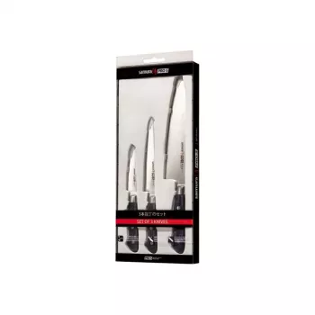 SAMURA PRO-S 3-Piece Kitchen Knife Set with AUS-8 Blades and G-10 Handles