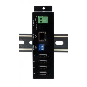 EXSYS EX-6003HMVS-POE-ON 4-Port USB 2.0 over Gigabit Ethernet Server with PoE, 15KV ESD Protection