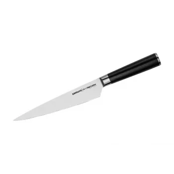 SAMURA Harakiri Utility Knife 192 mm AUS-8 Steel Full Tang Black Handle