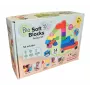 Gerardo's Toys GT3100 Soft Building Blocks Set with Wheels, 14 Pieces (10 Blocks + 4 Wheel Parts)