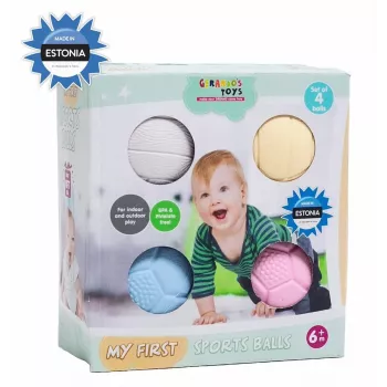 Gerardo's Toys GT7710 Baby Massage & Sensory Ball Set, 4 Pieces, Assorted Textures and Colours, 6+ Months