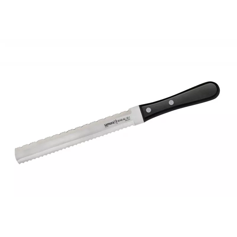 SAMURA Harakiri 3-Piece Knife Set with Paring, Utility, and Chef's Knives, AUS-8 Stainless Steel Blades, Black ABS Handles