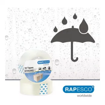 Rapesco 1807 Transparent Adhesive Tape 19mm x 33m, 10 Rolls