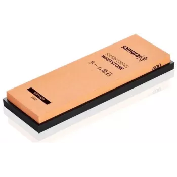 Samura SWS-400 Double-Sided Water Stone for Kitchen Knife Sharpening, 2000/5000 Grit, Corundum, with Non-Slip Silicone Base