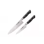 SAMURA PRO-S 2-Piece Knife Set with AUS-8 Japanese Steel Chef's Knife and Utility Knife, G-10 Handles, 58-59 HRC