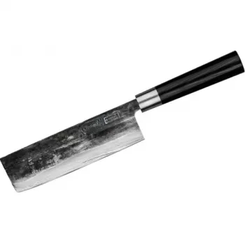 SAMURA SP5-0220 3-Piece Kitchen Knife Set, AUS-8 Stainless Steel Blades, Black ABS Handles, Paring, Utility, Chef's Knives