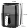 QUIN 4.5L Digital Hot Air Fryer, 1500W, 80-200°C, 60-Min Timer, 8 Presets, Black
