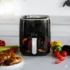QUIN 4.5L Digital Hot Air Fryer, 1500W, 80-200°C, 60-Min Timer, 8 Presets, Black