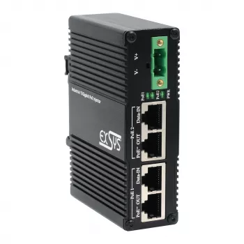 EXSYS 2-Port PoE++ 10 Gigabit Injector 90W, -40°C to +80°C (EX-60350)