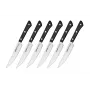 SAMURA Harakiri 6-Piece Steak Knife Set, AUS-8 Stainless Steel, Black ABS Handles