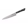 SAMURA Harakiri 8-Piece Kitchen Knife Set with Scissors and Peeler, AUS-8 Steel, Black ABS Handles