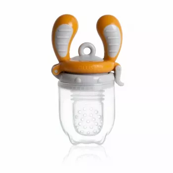Kidsme Food Feeder Baby Feeding Device for Solid Foods (Medium), Amber, from 4 Months