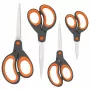 Rapesco Soft Grip Scissors Set, 4 Pieces, Stainless Steel Blades, Assorted Sizes 1577