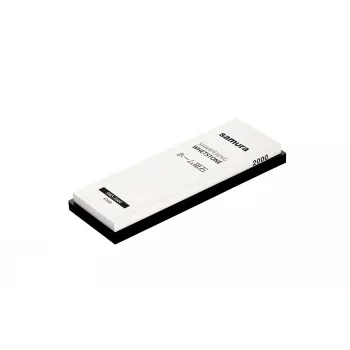 SAMURA SWS-2000 Dual-Sided Water Stone for Kitchen Knife Sharpening, 1000/3000 Grit, with Non-Slip Silicone Base