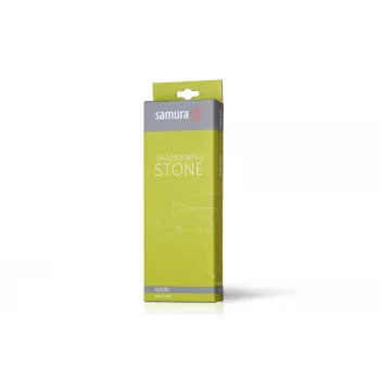 SAMURA SWS-2000 Dual-Sided Water Stone for Kitchen Knife Sharpening, 1000/3000 Grit, with Non-Slip Silicone Base