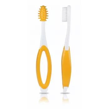 Kidsme 3-Stage Baby Toothbrush Set with Safety Shield, Aqua