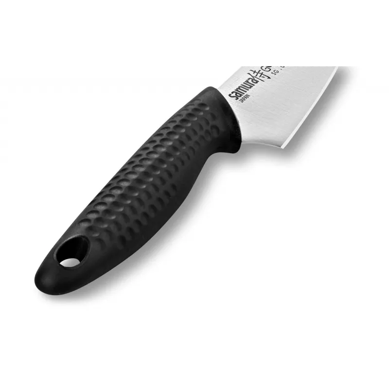 SAMURA Golf Paring Knife 98mm AUS-8 Stainless Steel Black ABS Handle
