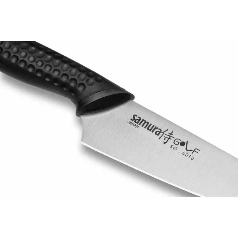 SAMURA Golf Paring Knife 98mm AUS-8 Stainless Steel Black ABS Handle