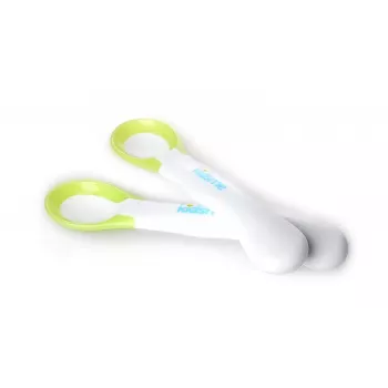 Kidsme Temperature Sensing Feeding Spoons, 2-Pack, Lime, 6m+