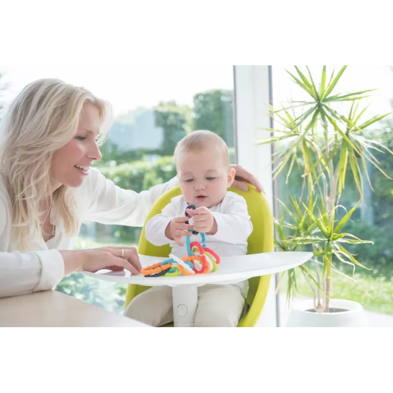 Kidsme Stage Teether Chain, 3M+, Food-Grade Silicone, BPA-Free, Set of 3 Links, Assorted Colors