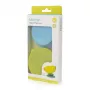 KIDSME Stay-in-Place Suction Placemat Holder for Bowls, Bottles and Cups, 2-Pack, Sky & Lime