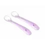 Kidsme Baby Weaning Spoons, 2-Pack, Lavender, Food-Grade Silicone, 4+ Months