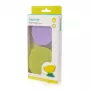 KIDSME Stay-in-Place Suction Placemat for Bowls, Bottles and Cups, 2-Pack, Lime & Lavender