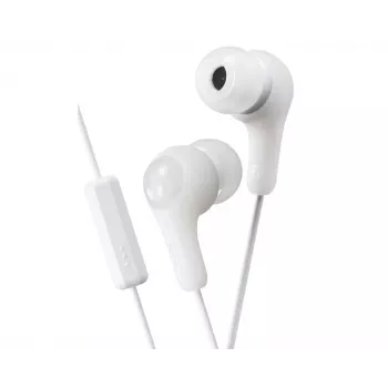JVC Gumy Plus In-Ear Headphones with Microphone, White