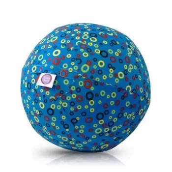 BUBA BLOON Bubabloon Latex Balloon with Fabric Cover, Circles Blue