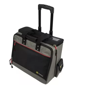 C.K Tools Magma Technicians Rolling Tool Case with Wheels, 50+ Pockets, Telescopic Handle, Black/Red (MA2652)