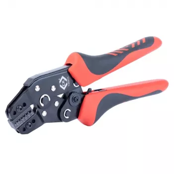 C.K Tools T3692A Ratchet Crimping Tool for Wire End Ferrules 0.14-2.5 mm² (AWG 26-14)