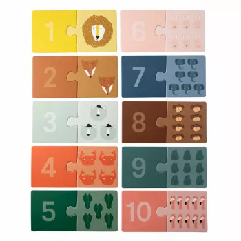 TRIXIE 35-612 Wooden Forest Animals Shape Puzzle for Toddlers 2+
