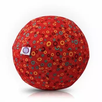 BUBA BLOON Bubabloon Latex Balloon with Fabric Cover, Circles Red