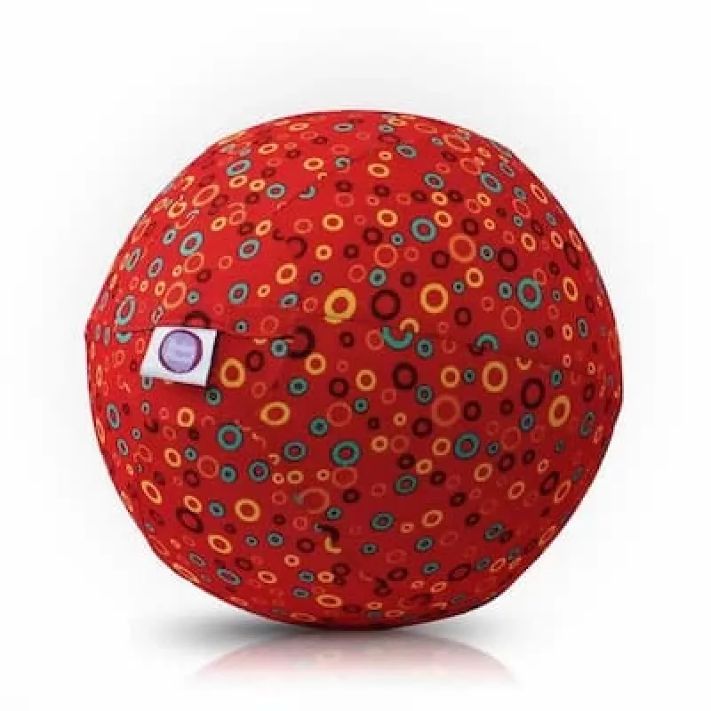 BUBA BLOON Bubabloon Latex Balloon with Fabric Cover, Circles Red