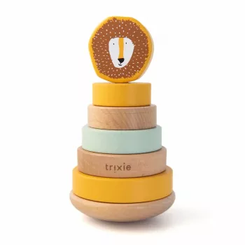 Trixie Lion Wooden Stacking Pyramid Toy, 12m+
