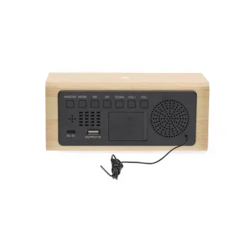 Nedis Digital Alarm Clock Radio Wood