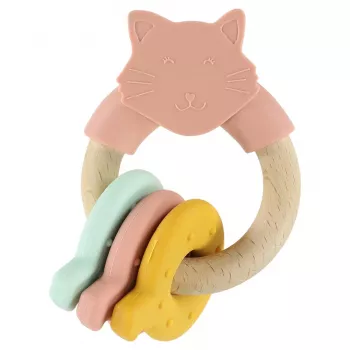 TRIXIE Wood & Silicone Teething Toy for Cats, Catnip Infused, 13 cm