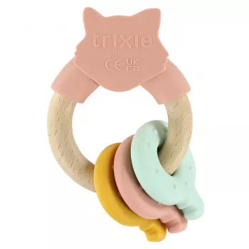 TRIXIE Wood & Silicone Teething Toy for Cats, Catnip Infused, 13 cm