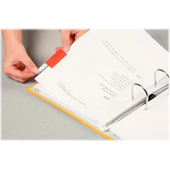 LEITZ Esselte Full-View Index Tabs, Transparent Coloured Film, 200 mm Strip Width, Assorted (Orange, Yellow), 25 Pieces (55002)