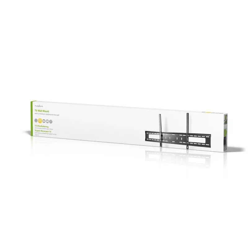 Nedis Fixed TV Wall Mount for 60-100 inch Screens, 75 kg Max, VESA 200x200 to 800x400, Black