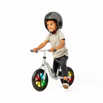 Chillafish Charlie 10 Balance Bike, Beige, with Lights, 1.5-4 Years