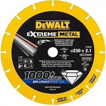 DEWALT DT40255-QZ EXTREME Cutting Disc 125 x 1.0 x 22.23 mm for Metal and Stainless Steel