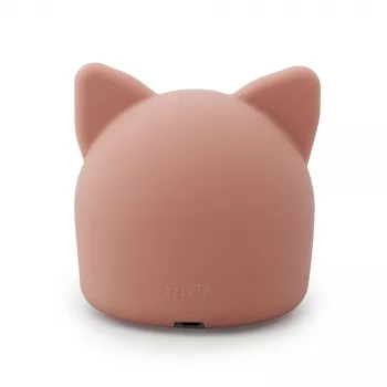 Trixie Baby Night Light Cat - Rechargeable LED Silicone Lamp with Tap Sensor, Warm White & 7-Color Changing