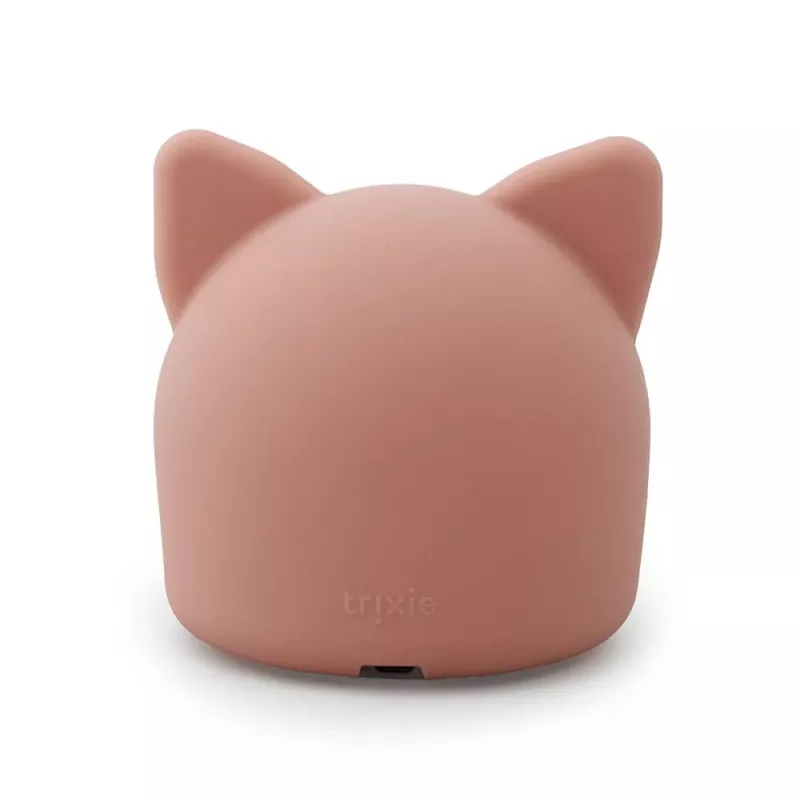 Trixie Baby Night Light Cat - Rechargeable LED Silicone Lamp with Tap Sensor, Warm White & 7-Color Changing