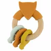 Trixie Wood & Silicone Baby Teether, Fox, 0m+