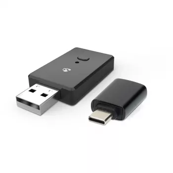 Nedis CKAA2400BK Bluetooth 5.0 USB-A Adapter Black 10 m Range