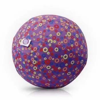 BUBA BLOON Bubabloon Latex Balloon with Fabric Cover, Circles Purple